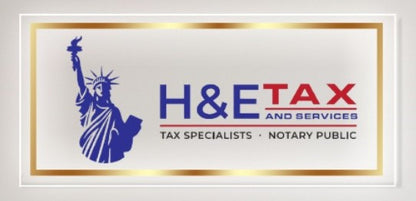 H&E Tax and Services Custom Acrylic Sign