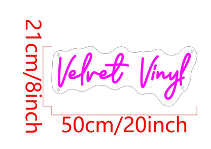 Velvet Vinyl Custom Neon Sign (One Color Option)