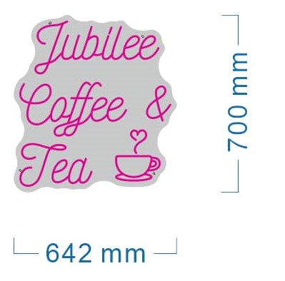 Jubilee Coffee & Tea Custom Neon Sign