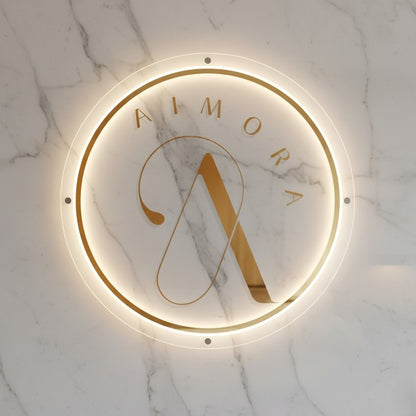 Aimora Custom Acrylic Backlit Sign (Design Option #2)