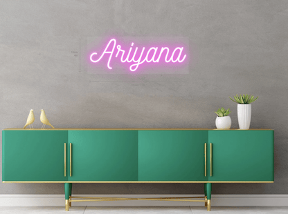 Ariyana Custom Name Neon Sign - Light Your Way