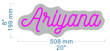 Ariyana Custom Name Neon Sign - Light Your Way