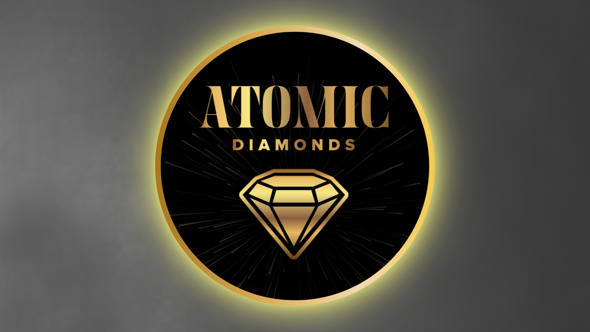 Atomic Diamonds Custom Acrylic Backlit Sign (RGB LED Backlight)