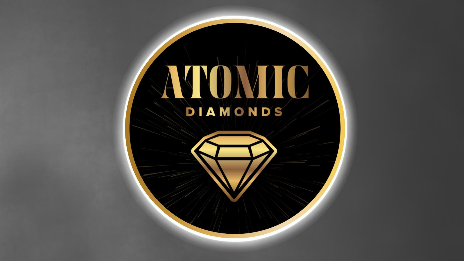 Atomic Diamonds Custom Acrylic Backlit Sign (RGB LED Backlight)