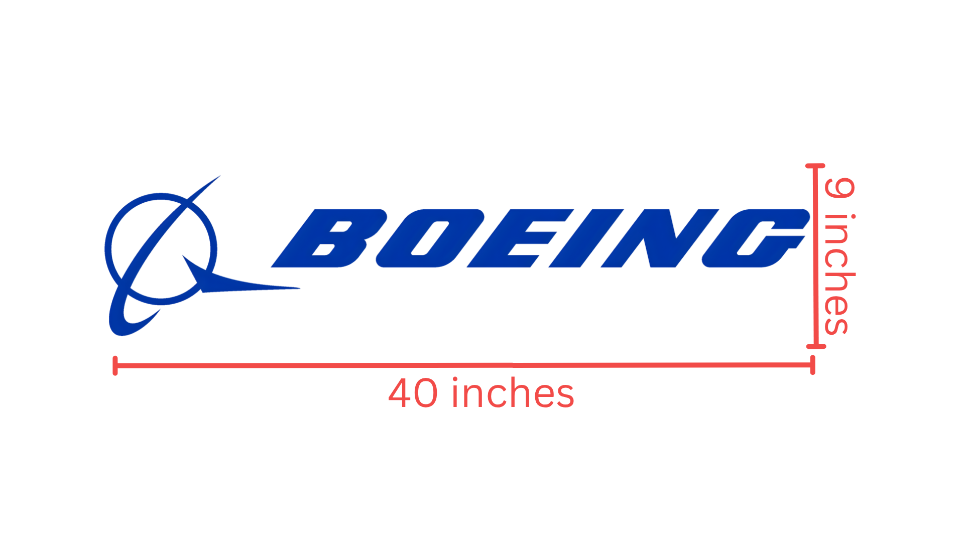 Boeing Logo Custom 3D Backlit Sign (Size Option #1)