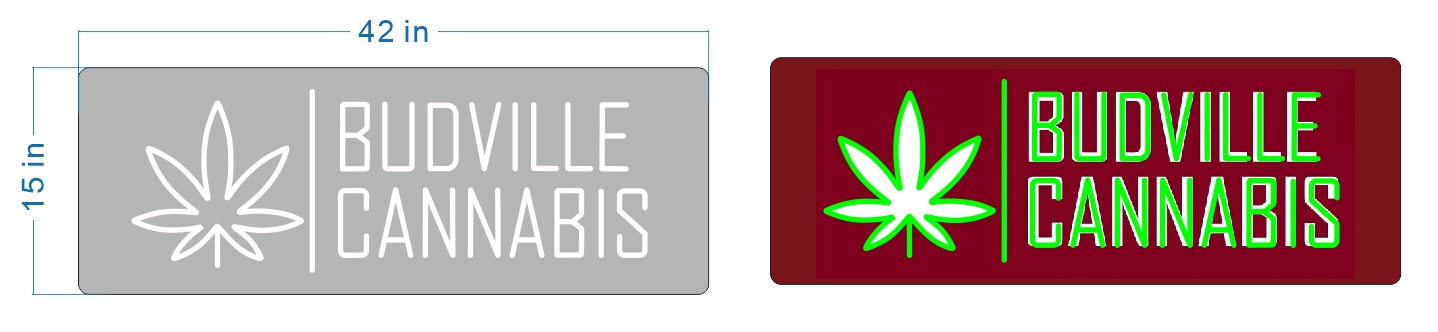 BUDVILLE CANNABIS - Four Custom Neon Signs Updated