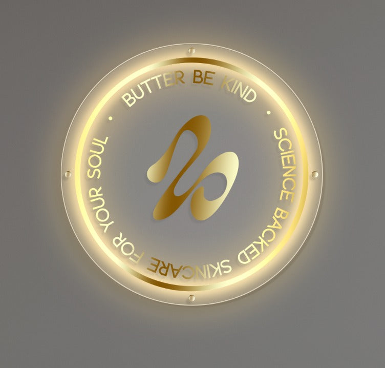Butter Be Kind Gold Backlit Sign