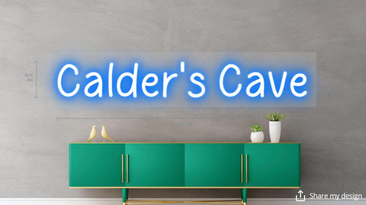 Calder's Cave Custom Neon Sign - Light Your Way