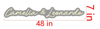 Camelia & Leonardo Custom Neon Sign