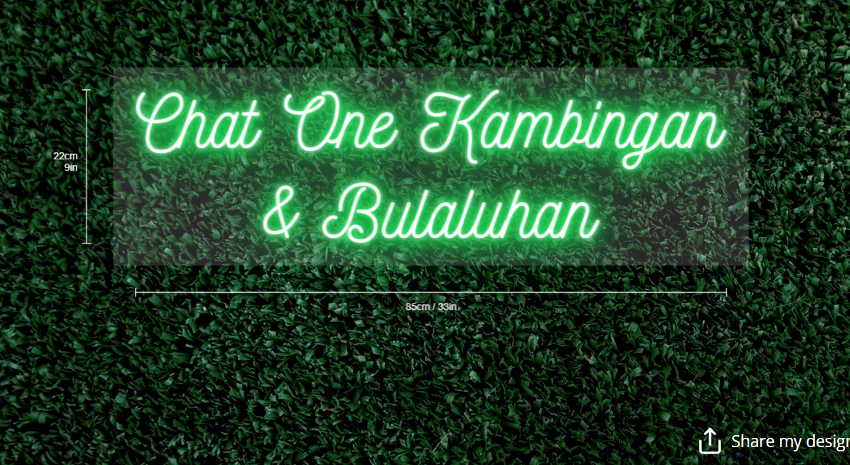 Chat One Kambingan & Bulaluhan Custom Neon Sign