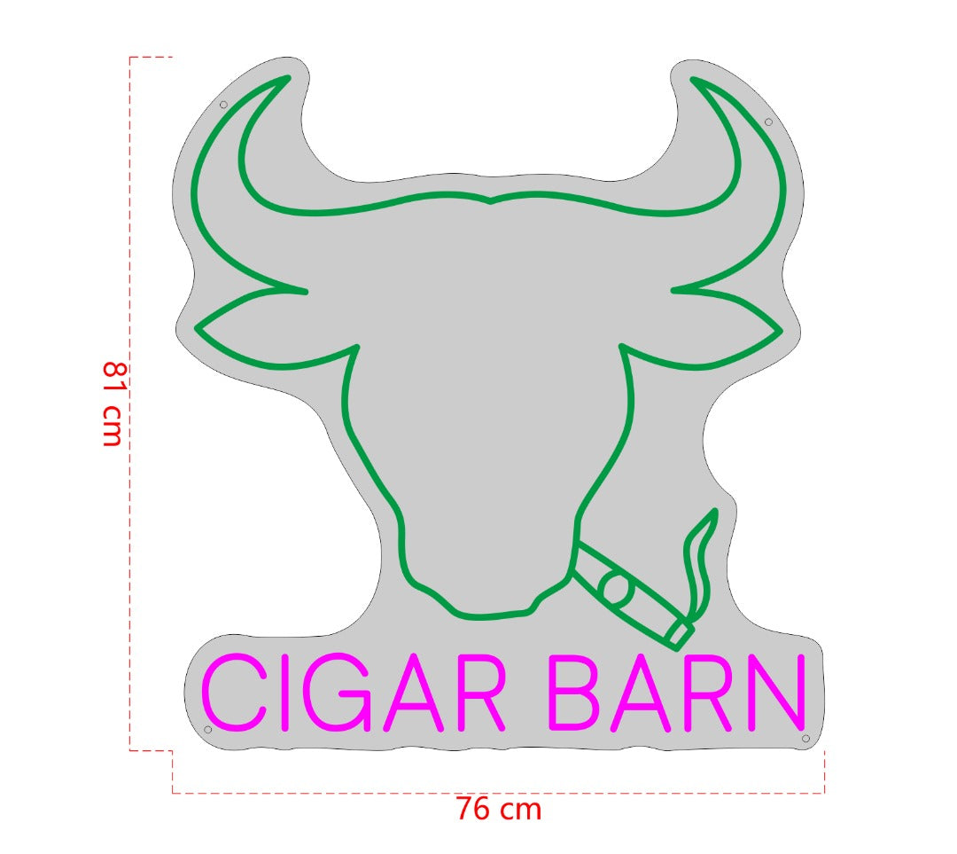 Cigar Barn Custom Neon Sign