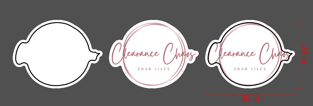 Clearance Chaos Custom Acrylic Backlit Sign (Design Option #1)