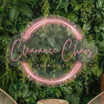 Clearance Chaos Custom Acrylic Backlit Sign (Design Option #2)