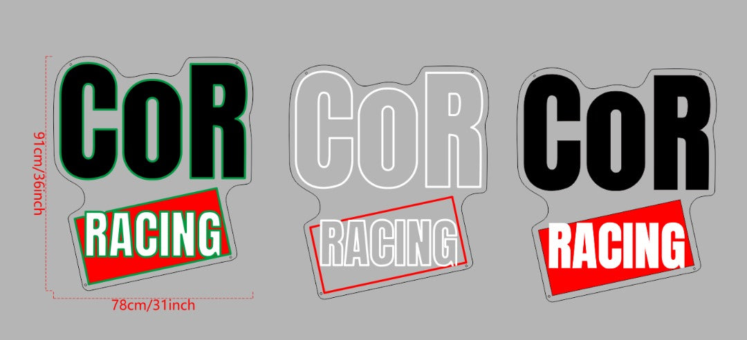 COR Racing Custom UV Printed Sign