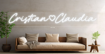 Cristian Heart Claudia Custom Neon Sign