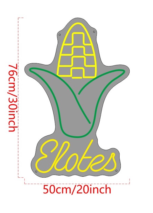 Elotes Custom Neon Sign (Design Option 2)