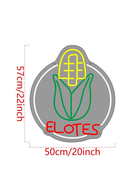 Elotes Custom Neon Sign (Design Option 1)