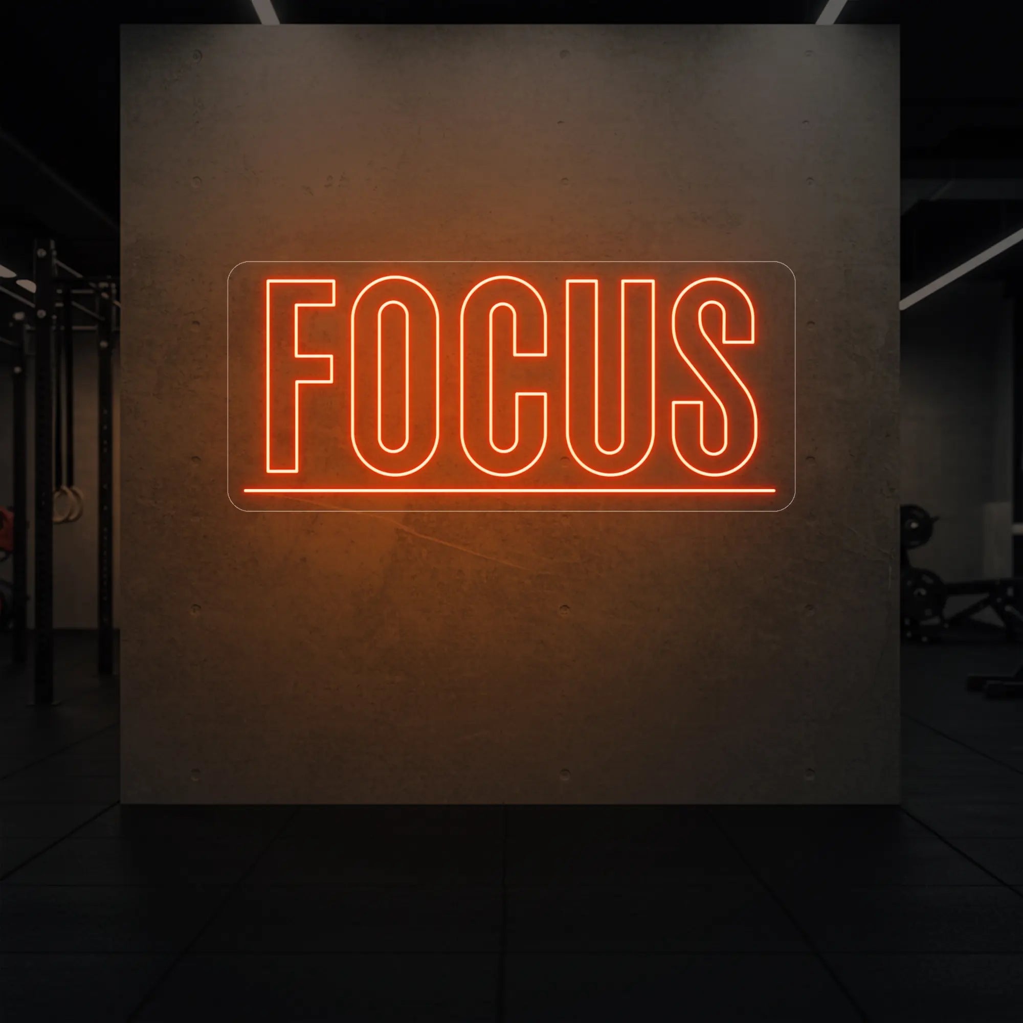  'Fortune Favours the Brave' neon sign glowing in golden yellow against a styled interior wall.