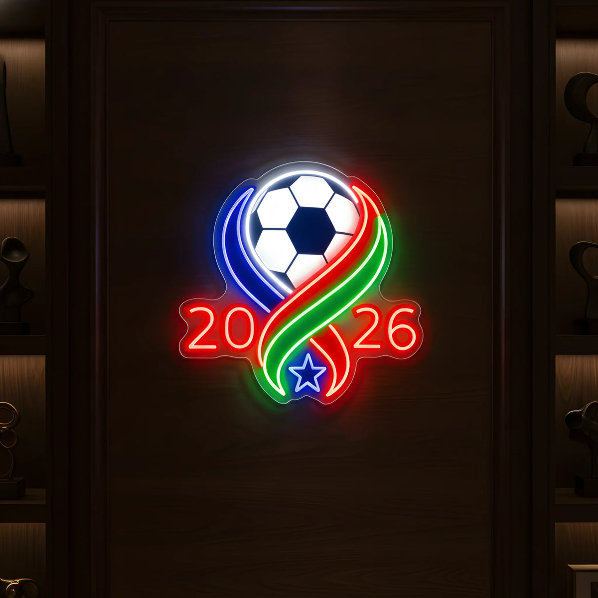 Football 2026 LED Neon Sign | Global Football Fan Decor – Light