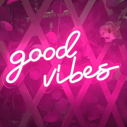 "GOOD VIBES" NEON SIGN - Light Your Way