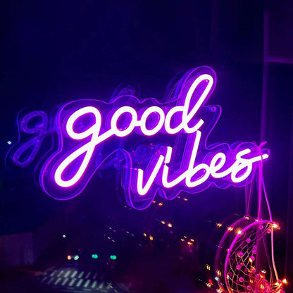 "GOOD VIBES" NEON SIGN - Light Your Way