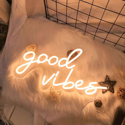 "GOOD VIBES" NEON SIGN - Light Your Way
