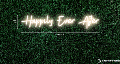 Happily Ever After Custom Neon Sign