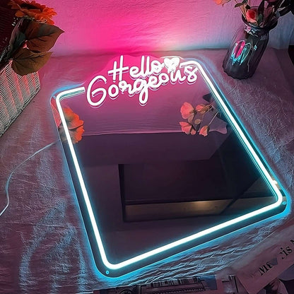 "HELLO GORGEOUS" LED MIRROR