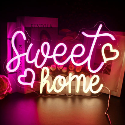 "HOME SWEET HOME" NEON SIGN - Light Your Way