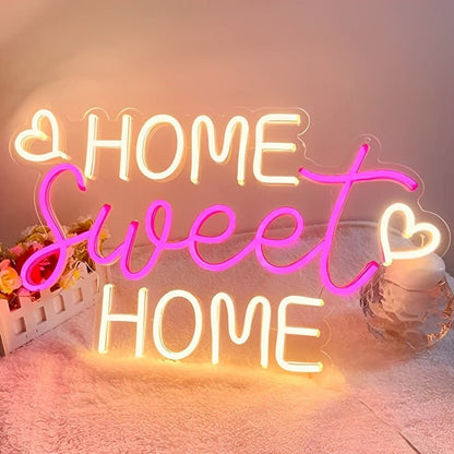 "HOME SWEET HOME" NEON SIGN - Light Your Way