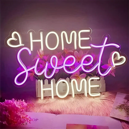 "HOME SWEET HOME" NEON SIGN - Light Your Way