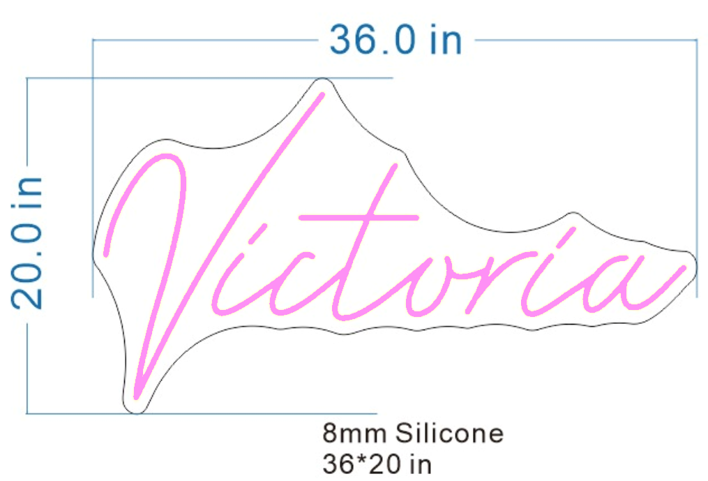 Victoria - Custom neon sign for Marleen - Light Your Way