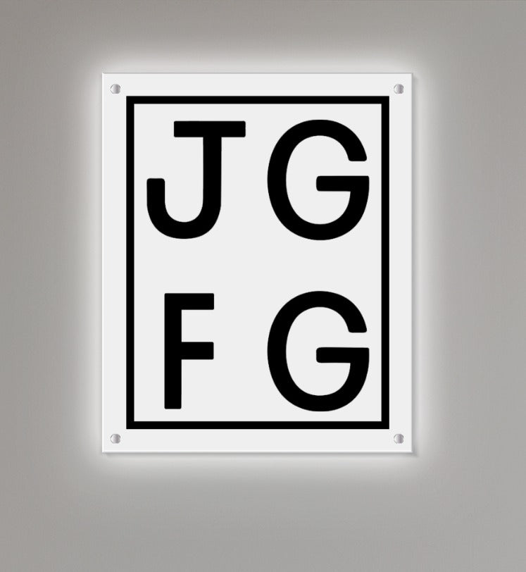 JGFG Custom Acrylic Backlit Sign (Design Option #1)