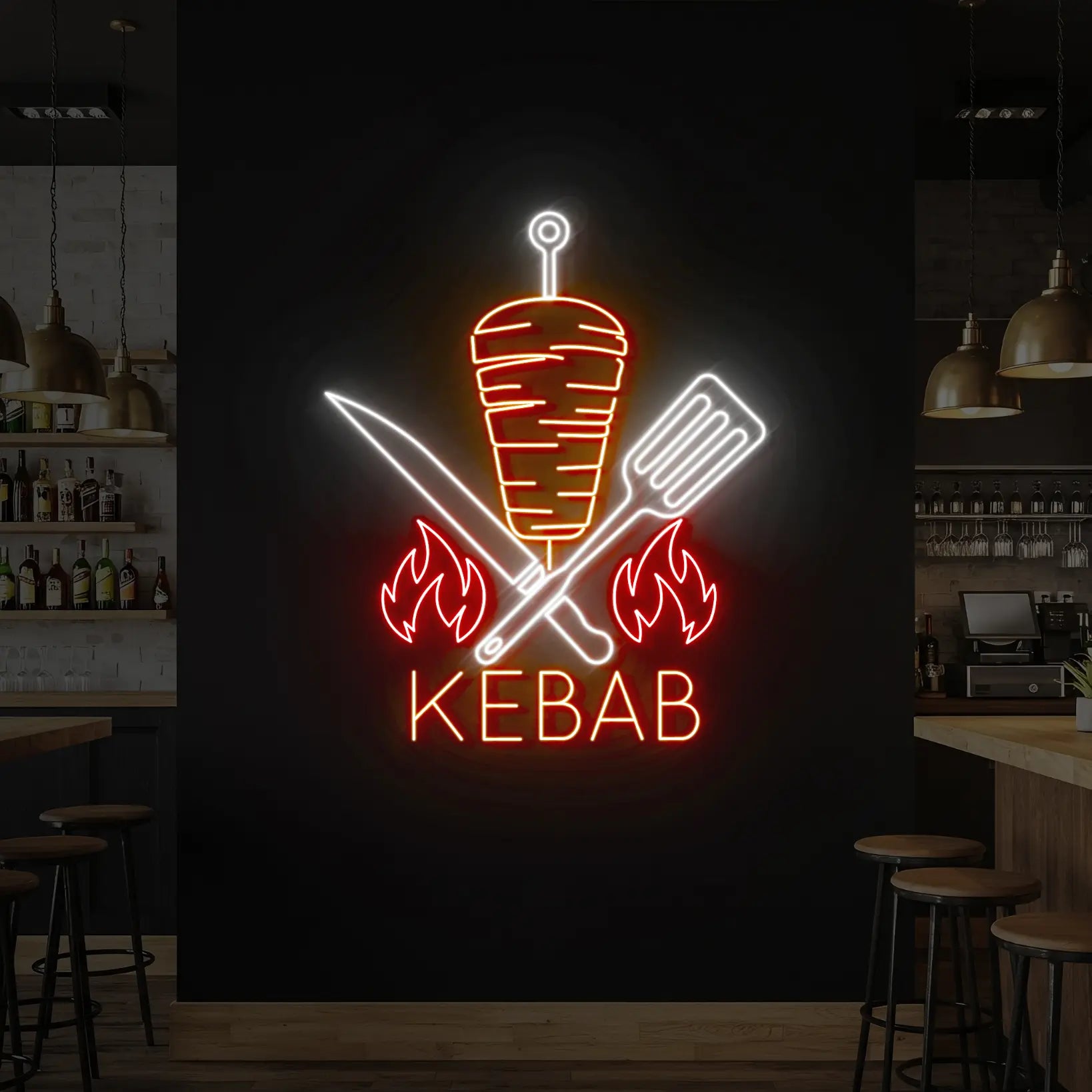 Kebab V2 Neon Sign | Custom FOOD BEVERAGE AND RESTAURANT LED SIGN ...