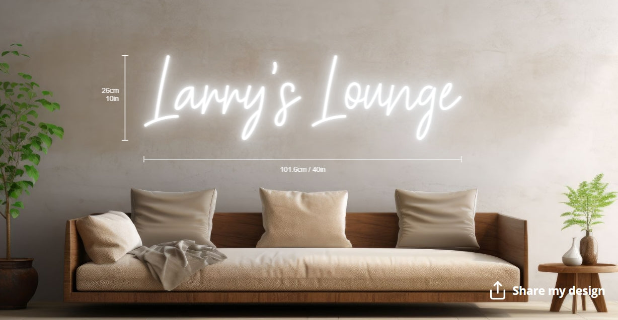 Larry's Lounge Custom Neon Sign