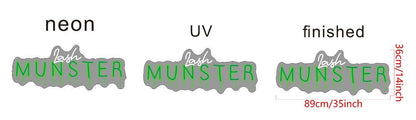 Lash Munster Custom UV Printed Neon Sign - Light Your Way