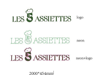 Les Cinq Assiettes Custom UV Printed Logo - Light Your Way