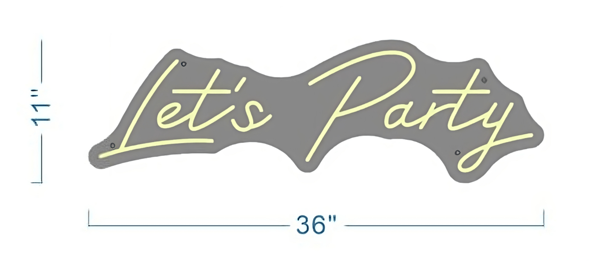 Let's Party Custom Neon Sign - Light Your Way