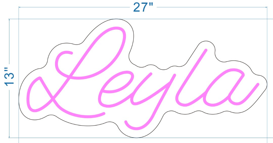 Leyla Custom Neon Sign (Design Option #1)