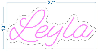 Leyla Custom Neon Sign (Design Option #1)