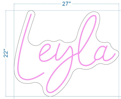 Leyla Custom Neon Sign (Design Option #2)