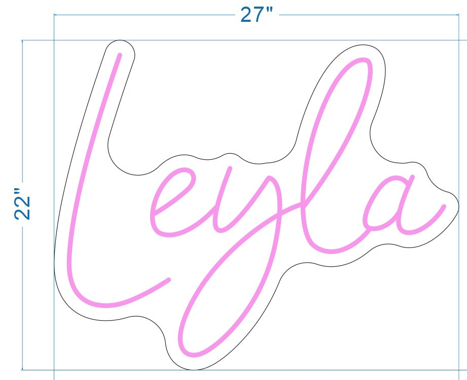 Leyla Custom Neon Sign (Design Option #2)