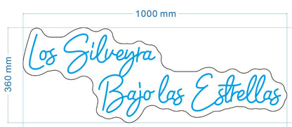 Los Silveyra Bajo las Estrellas Custom Neon Sign