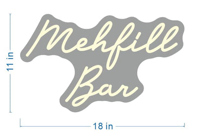 Mehfill Bar Custom Neon Sign - Light Your Way
