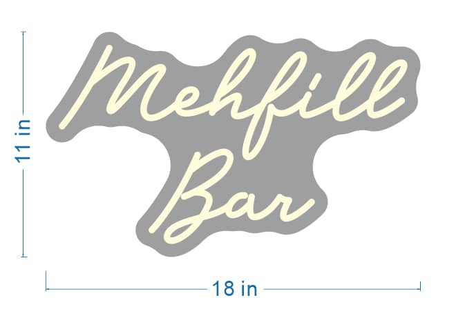 Mehfill Bar Custom Neon Sign - Light Your Way