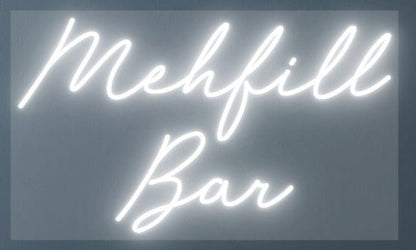 Mehfill Bar Custom Neon Sign - Light Your Way