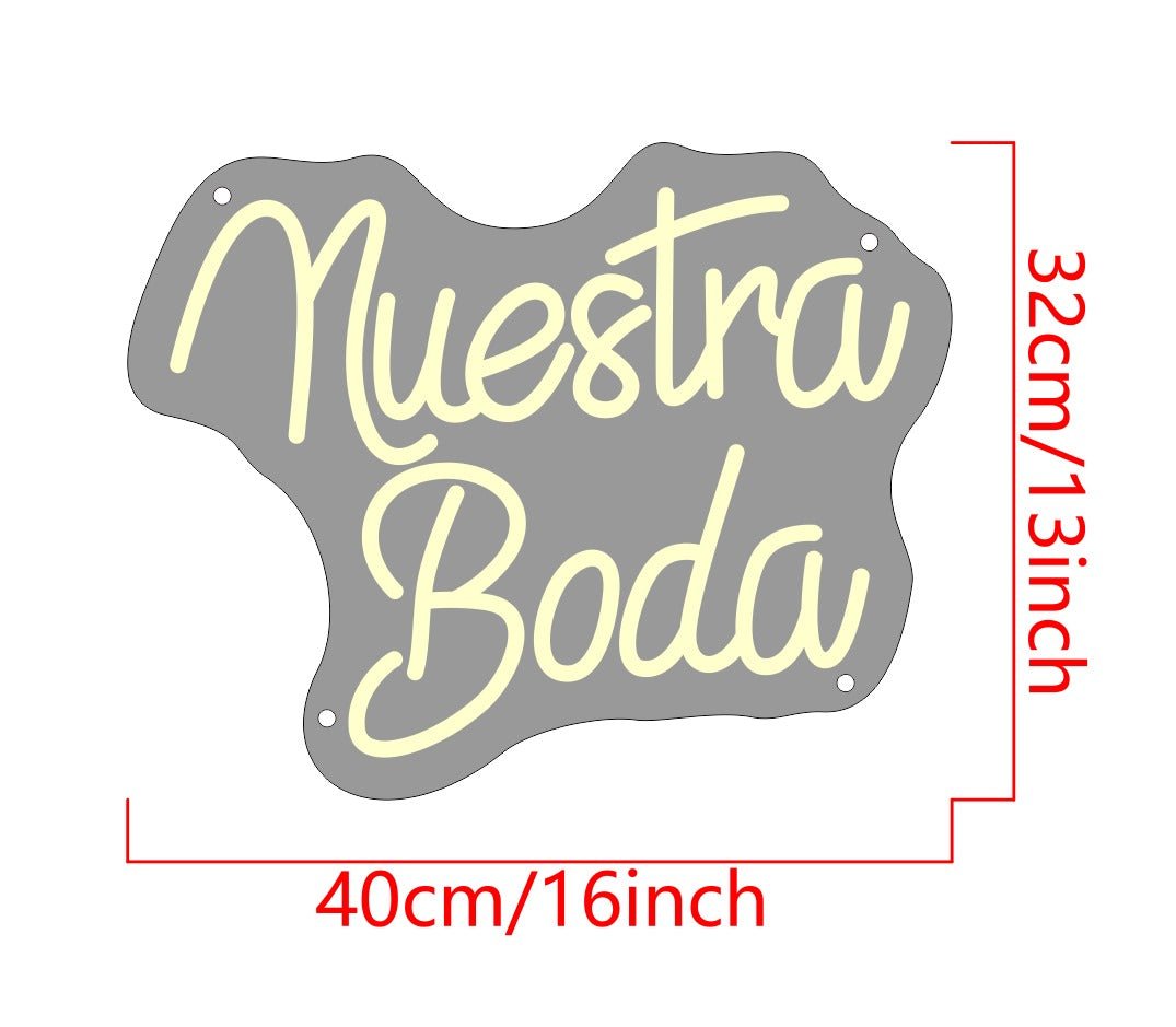 Nuestra Boda Custom Neon Sign - Light Your Way
