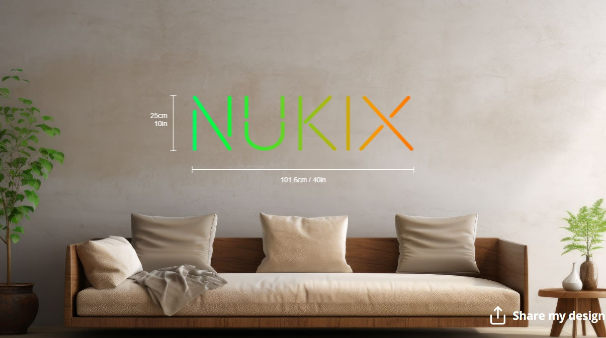 NUKIX Custom Neon Sign (Size Option #2)