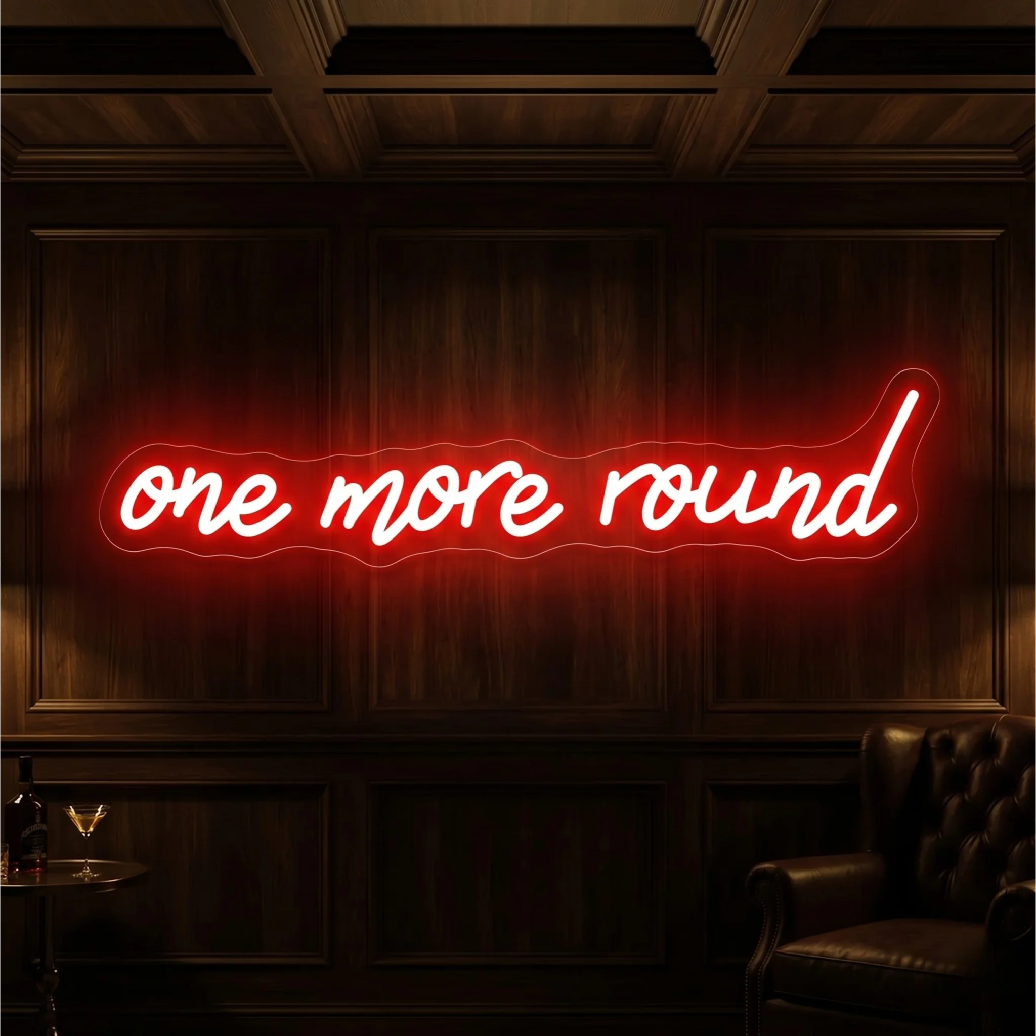 One More Round Neon Sign