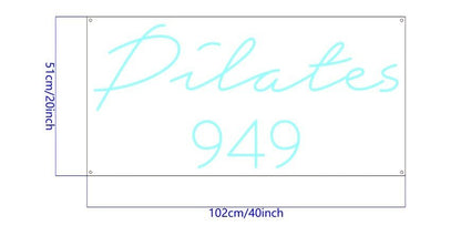 Pilates 949 Custom Neon Sign (Size Option #2) - Light Your Way